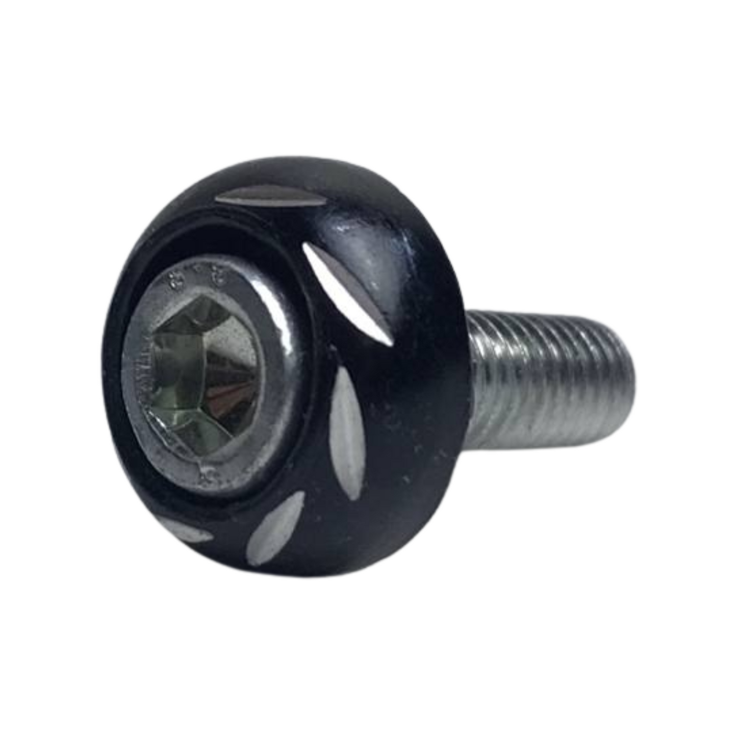 TORNILLOS DECORATIVOS REDONDO RAYADO NEGRO
