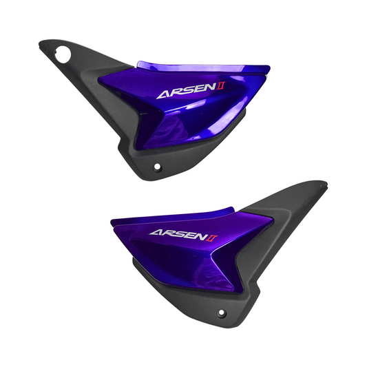 TAPAS LATERALES ARSEN II MORADO CON ETIQUETA Y DETALLES