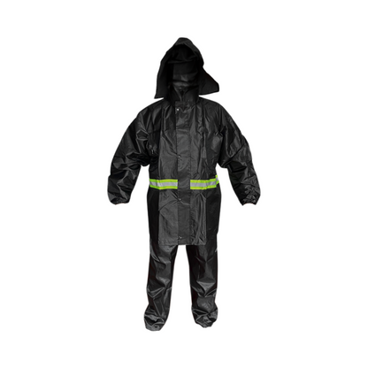 TRAJE IMPERMEABLE NEGRO TALLA L EDGE CON BOLSO
