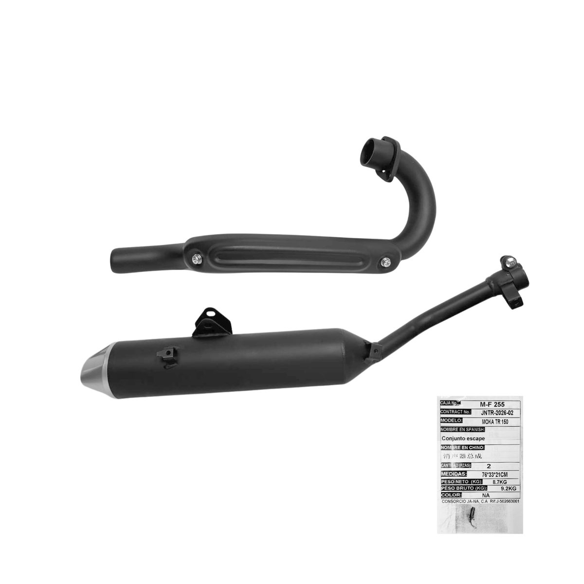 TUBO DE ESCAPE TORO REX 250cc 2024-2025 ORIGINAL TORO
