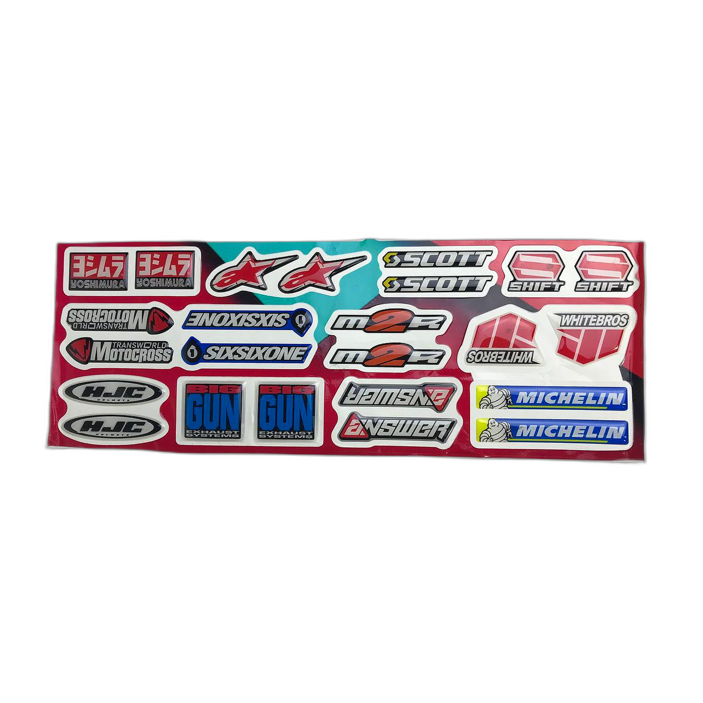 CALCOMANIA DE RESINA DECORATIVO UNIDAD PARA MOTOS