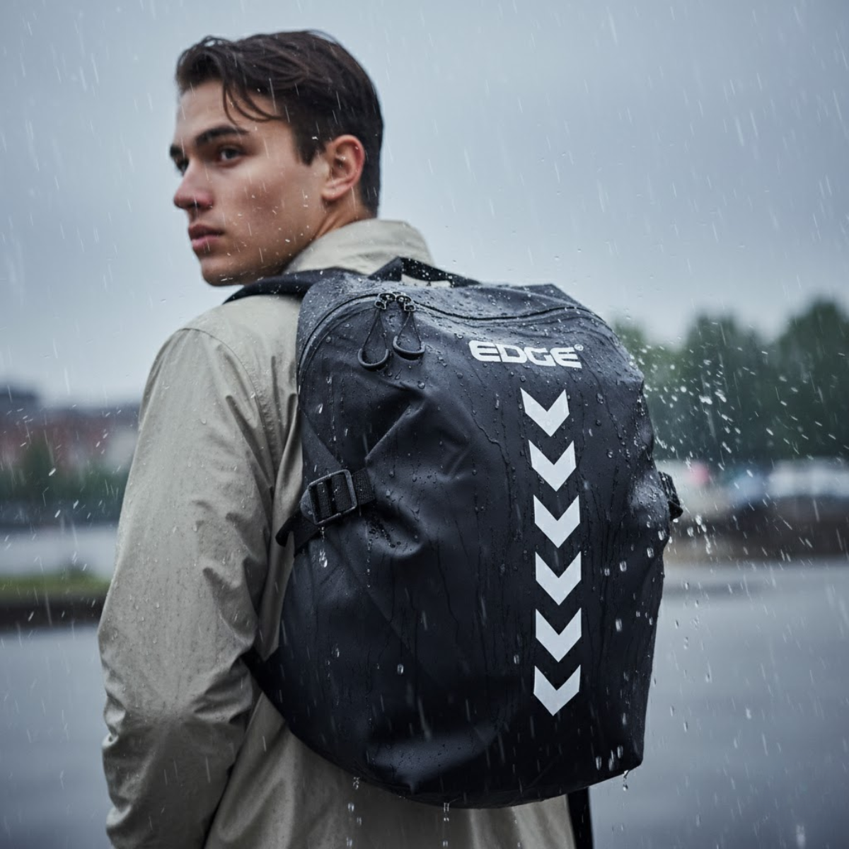 BOLSO MOCHILA MULTIUSOS PORTA CASCO EDGE IMPERMEABLE